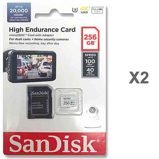 microSDXC (UHS-1 U3) SanDisk High Endurance 256Gb class 10 V30 (100Mb/s) (adapterSD) Київ