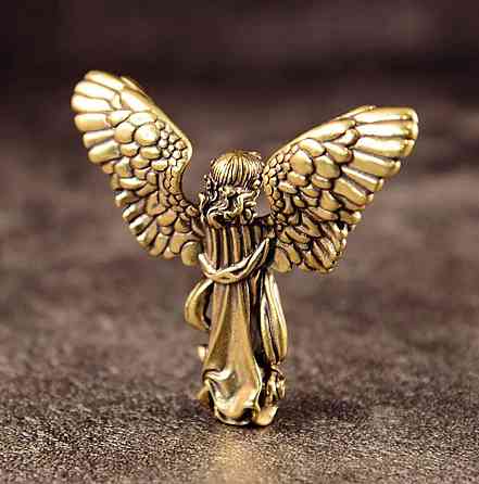Фигурка ангела из латуни 4.5 см, статуэтка ангел-хранитель, декоративный талисман, подарок Киев