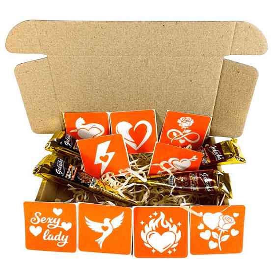 Набір хни з трафаретами для біо-тату №9 henna-set-09, 9 трафаретів Вінниця