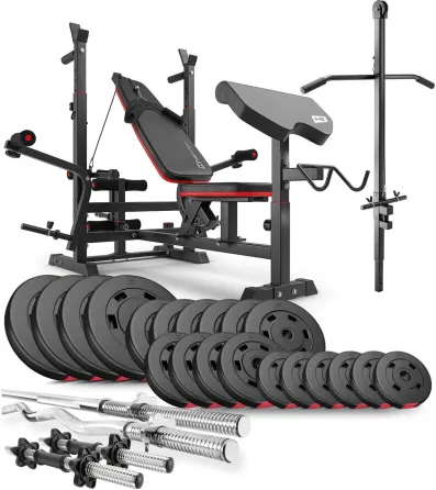 Тренажер Hop Спорт Zestaw Kulturystyczny Premium 105Kg Z Ławką Hs 1075 Киев