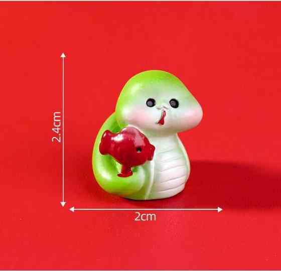 Зелена змія мініатюра 2.4 х 2 см для мінісаду та мікроландшафту No 8 Одеса