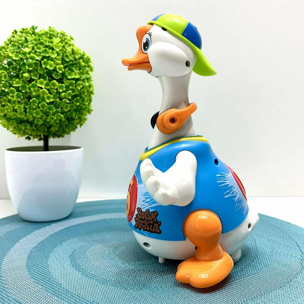 Музична іграшка Hola Гусак хіпхопер каже англійською співає хіп-хоп пісні підсвічування танцює Синя (828) Чернигов - изображение 5