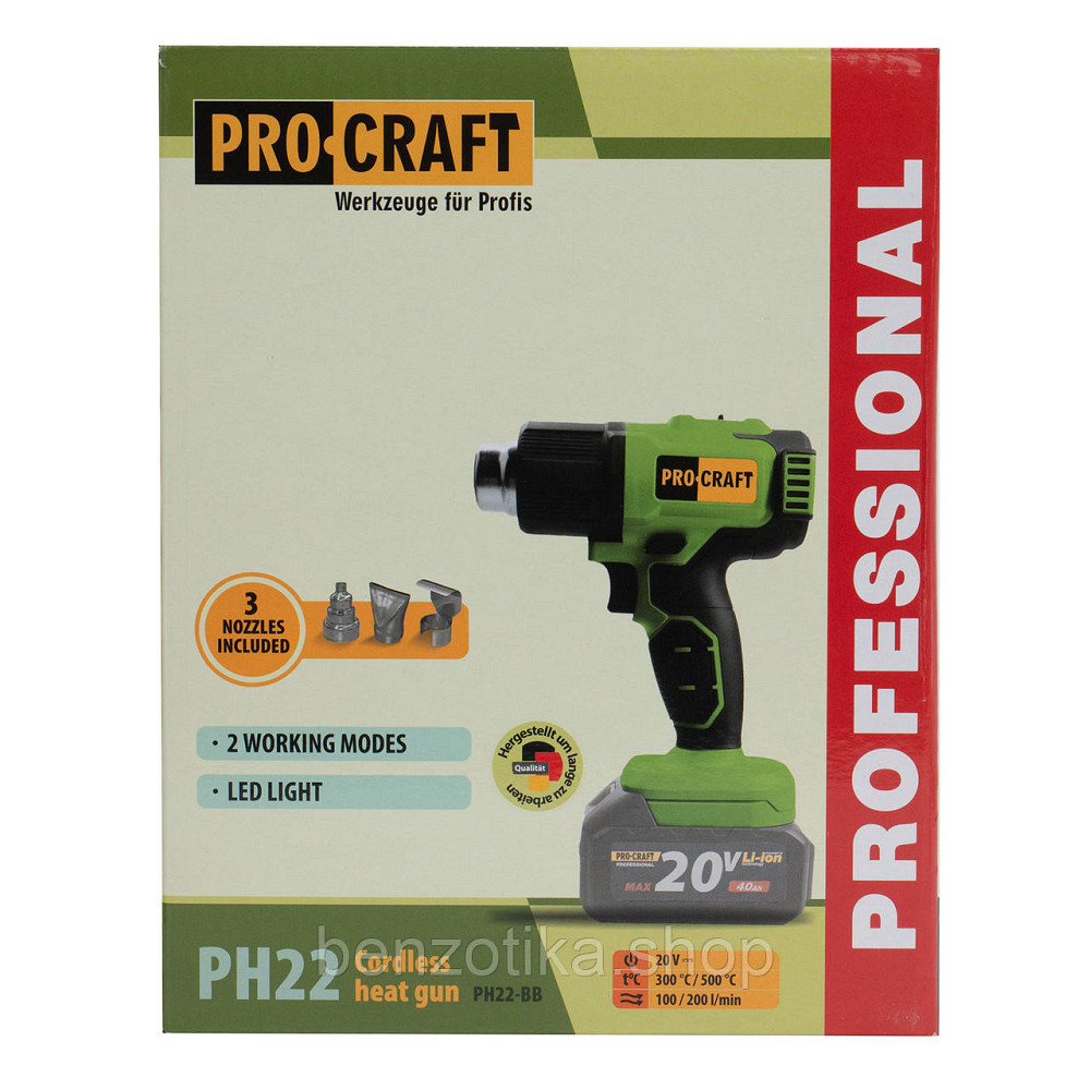 Акумуляторний фен промисловий Procraft PH22 (без акб та зп) Киев - изображение 10