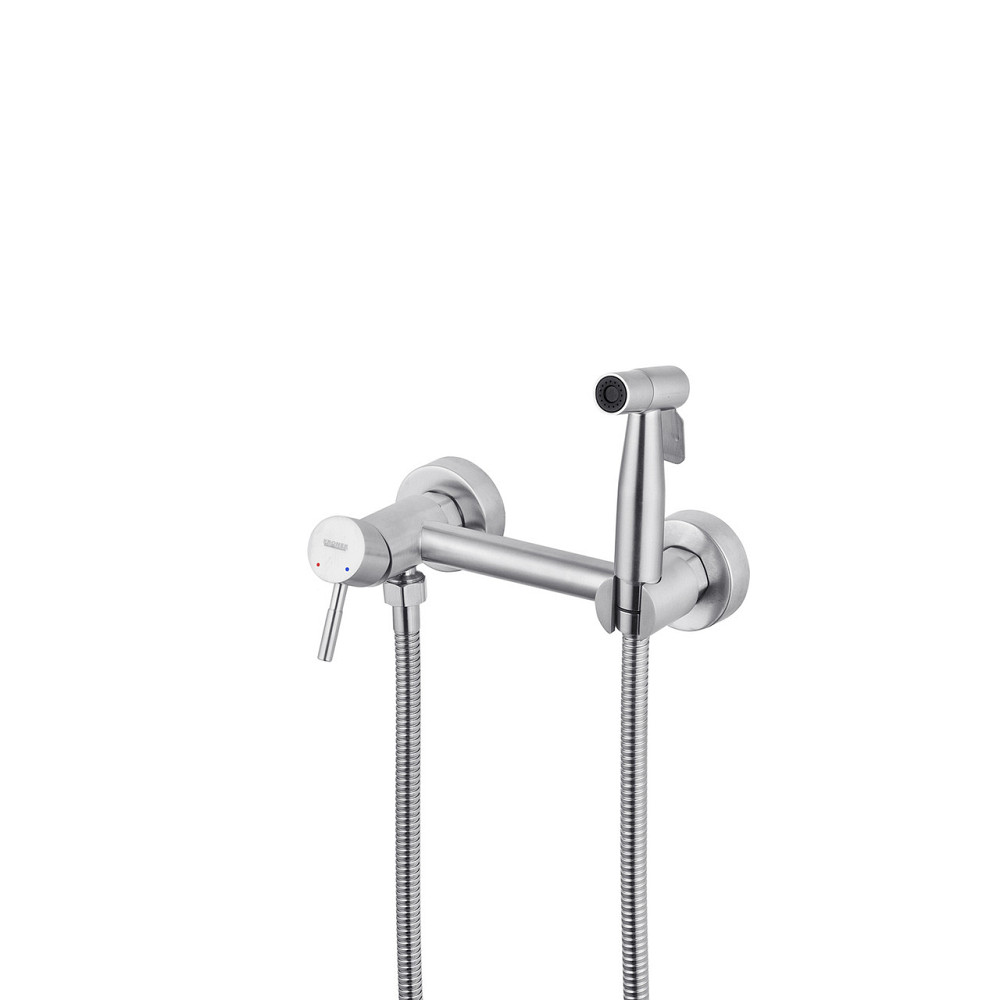 Смесители с гигиеническим душем Kroner KRP Edelstahl Klassisch - ESG052 сатин Киев - изображение 4