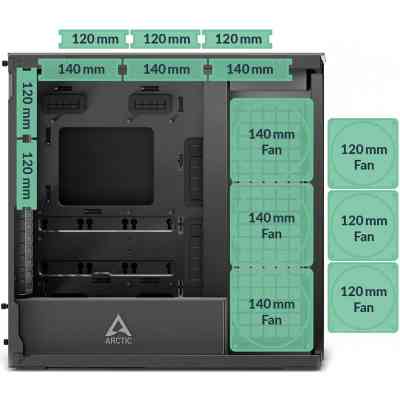 Корпус Arctic XTENDER BLK (ACPCC00018A) Винница