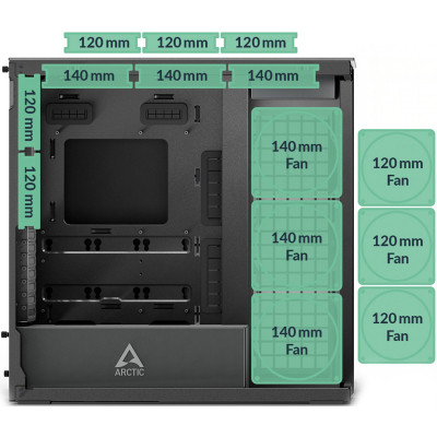 Корпус Arctic XTENDER BLK (ACPCC00018A) Вінниця - фото 6