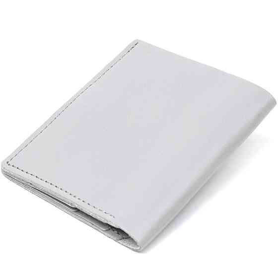 Практичное портмоне из натуральной кожи Shvigel 16514 Серый Киев