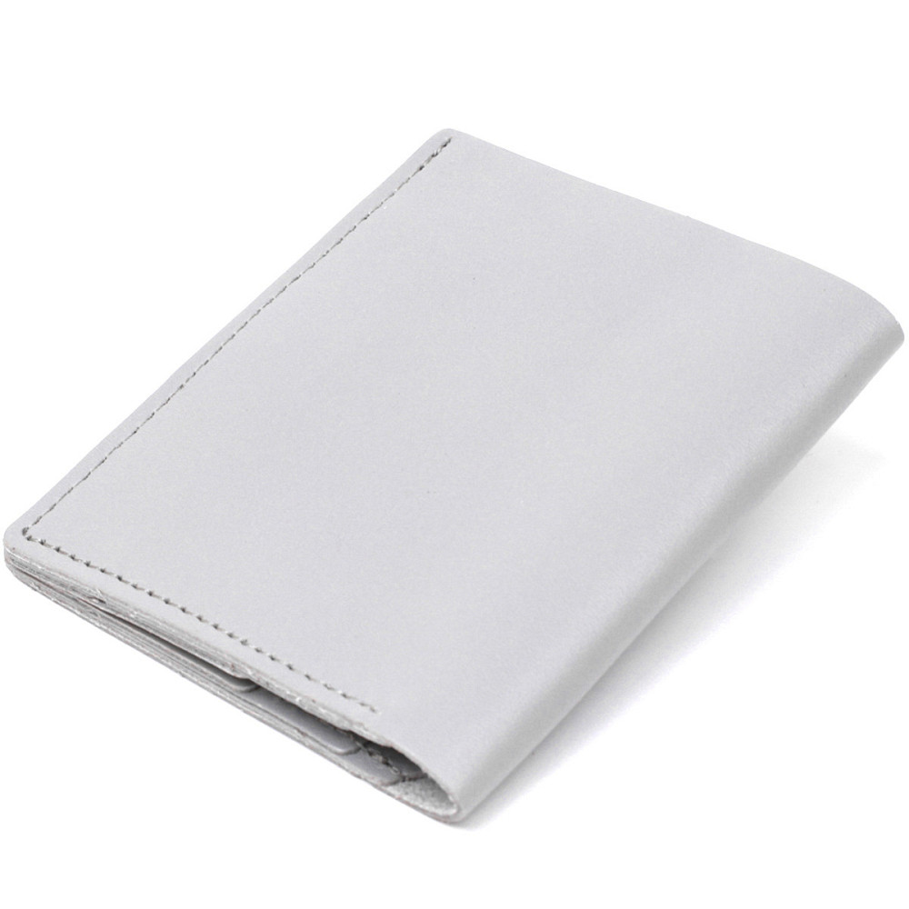 Практичне портмоне із натуральної шкіри Shvigel 16514 Сірий Київ - фото 2