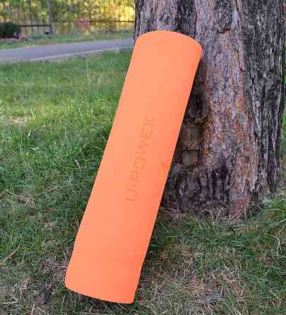 Килимок для йоги та фітнесу U-Powex Orange/Blue 183см 61см 0.6 см Київ