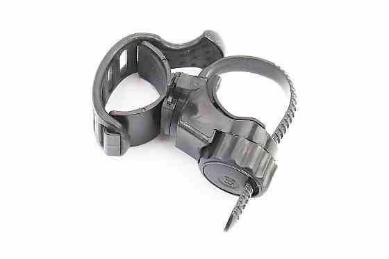 Кріплення ліхтаря на кермо велосипеда, регульоване, пластмасово-гумове, крепл. на хомуті, чорне Київ