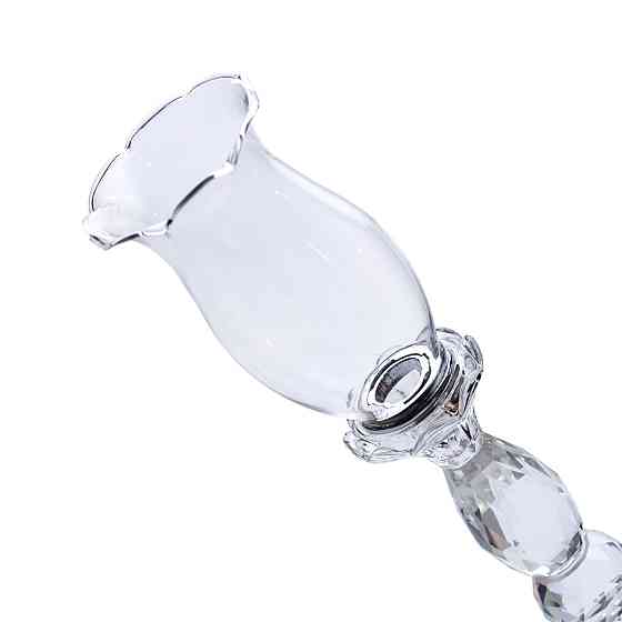 Yiwu Підсвічник скляний 7×31.5 см підсвічник декоративний келих на ніжці HP-4-5M Киев