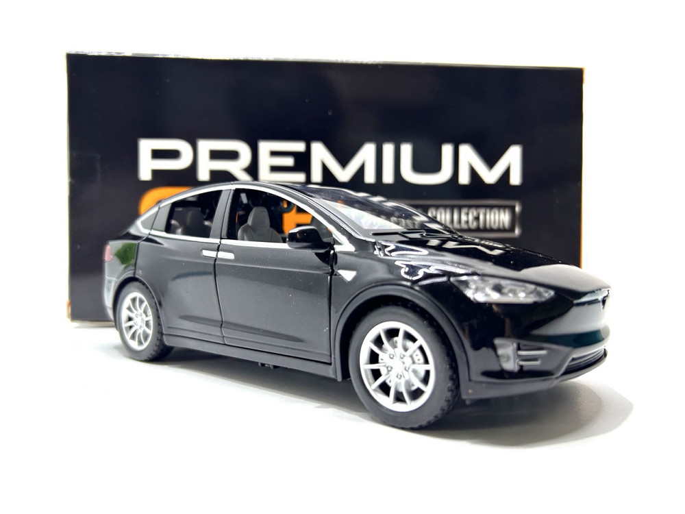 Машина Автосвіт Tesla Model X інерційна відчиняються двері капот багажник 20см Чорна (AP-1722) Чернигов - изображение 1