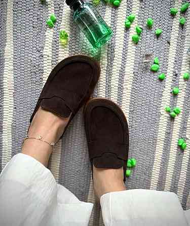 Шльопанці жіночі літні із закритим носком із натуральної замші шоколадні M.KRAFT 0195 р. 36-41 Коломия