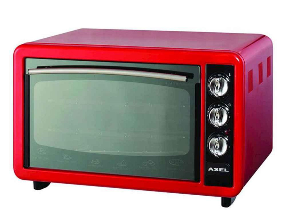 Електродуховка з тайм. (1300Вт) 40л (червона) ТМ ASEL Київ - фото 1