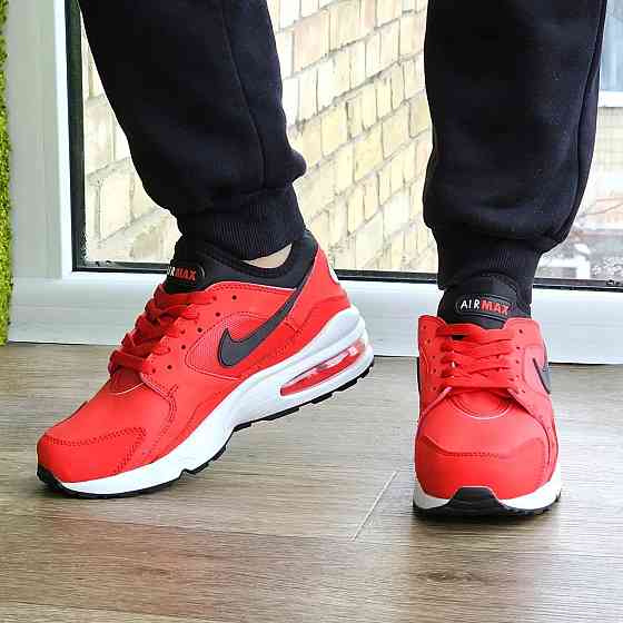 Мужские Красные Термо Кроссовки Nike Air Max Кожаные Найк Еврозима (размеры: 41,42,43,44,45) Видео Обзор Днепр