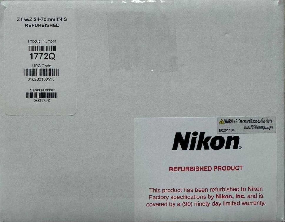 Бездзеркальний фотоапарат Nikon Z f Kit 24-70mm f4.0 S REFURBISHED. Харків - фото 1