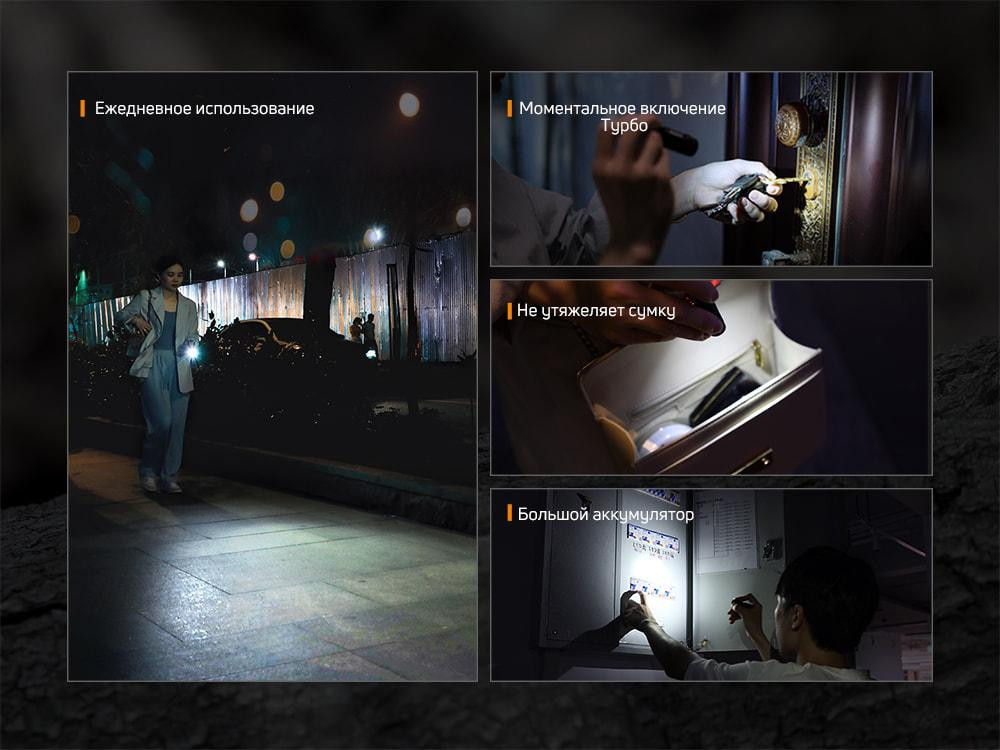 Ліхтар ручний Fenix E05R зелений Рівне - фото 10