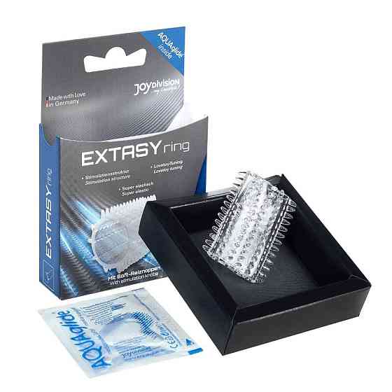 Эрекционное кольцо Joydivision EXTASYring Transparent из эластичного силикона, прозрачное, 4 × 1,5 Sex Aura Киев