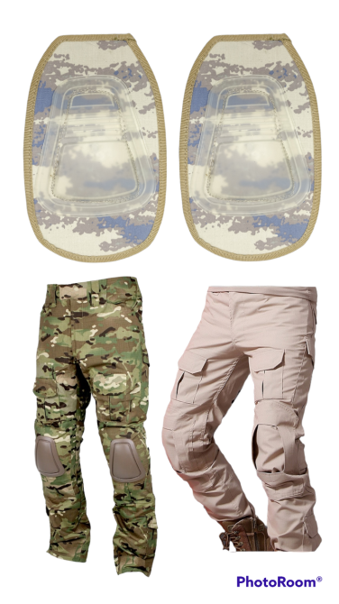 Наколінники вставки в штани тактичні піксель мультикам олива для військової форми ЗСУ Чорний Одеса - фото 4