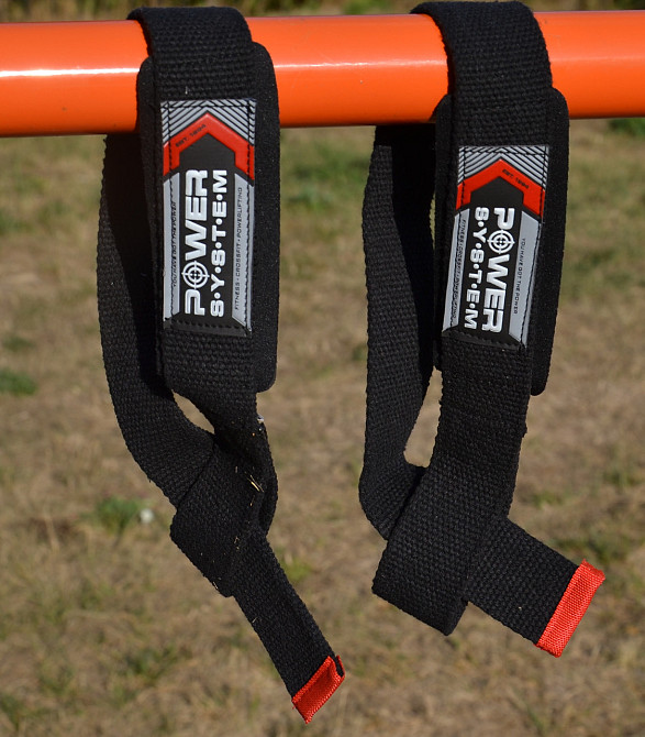 Лямки для тяги Power System PS-3400 Power Straps Black/Red Кам'янське - фото 9