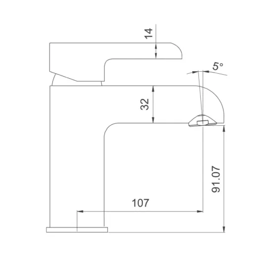 Змішувач для умивальника GAPPO G1003-6, чорний/хром Київ