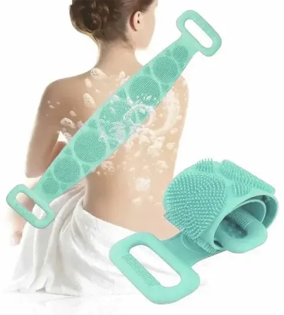 Силиконовая очищающая мочалка щетка - Silicone bath towel массажная для душа и ванны Коломыя