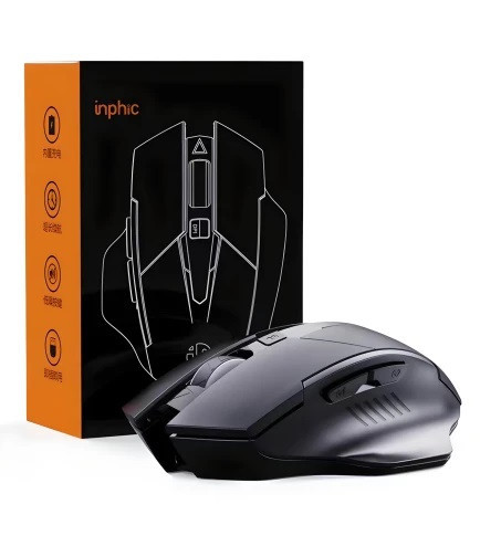 Миша бездротова Inphic F1 з Usb 2.4Gz, акумулятором, 1600 Dpi, mate black З Індикатором Заряда Запоріжжя - фото 9