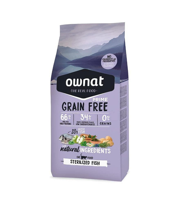 Сухий корм для стерелізовних котів Овнат Ownat Grain Free з рибою, 8 кг Вінниця - фото 1