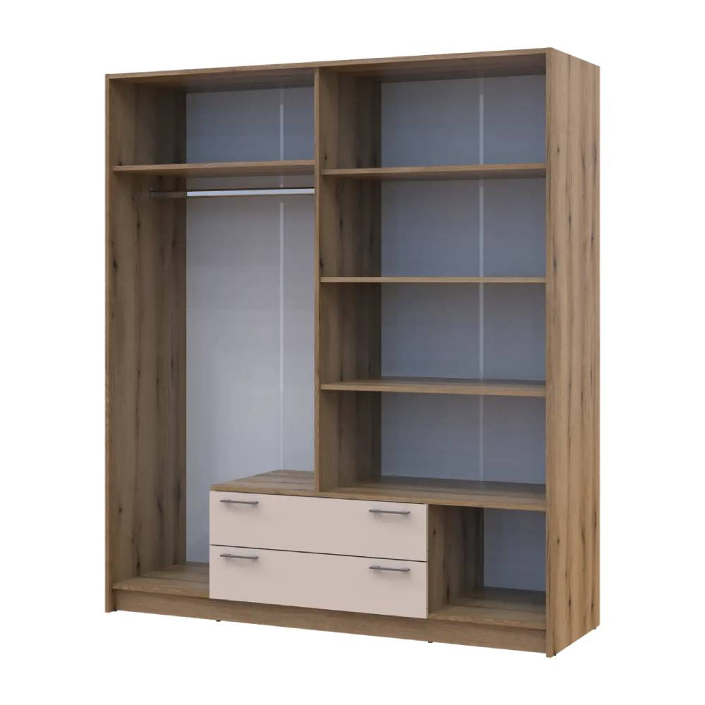 Шафа для одягу Doros Ронді Дуб Артизан/Кашемір 4ДСП 160х52х195 DRS-011662 (80737825) Дніпро - фото 3