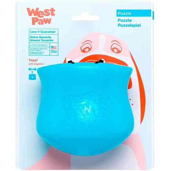 Игрушка головоломка для собак с тайником для лакомств West Paw Toppl Treat Toy Large (Вест Пав Топпи) Маленький - 8 см., Голубой Запорожье