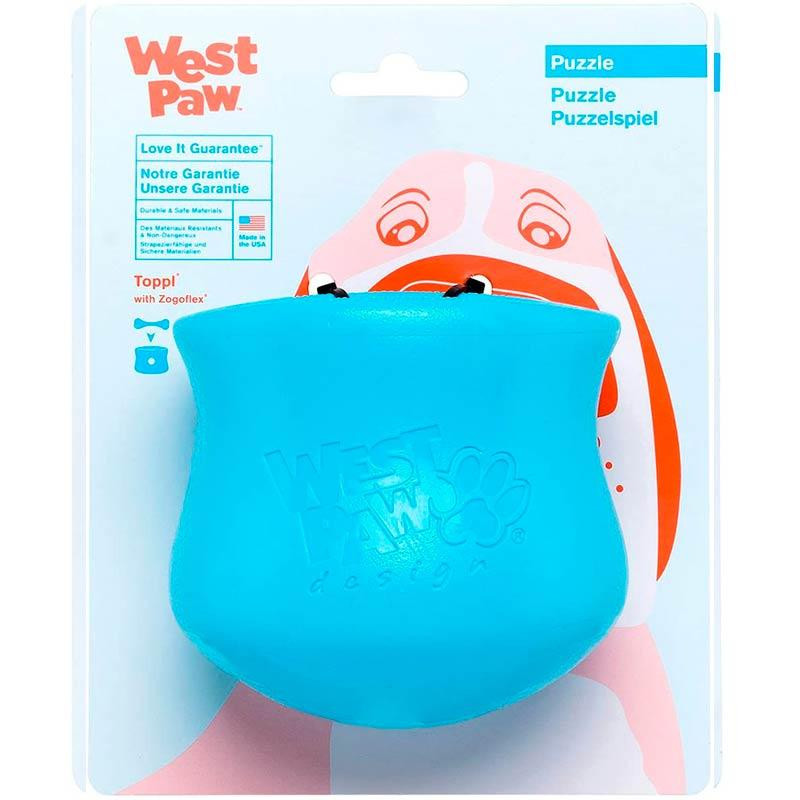 Іграшка головоломка для собак з прихованим пакетом для ласощів West Pow Toppl Treat Toy Large (Вест Пав Топпі) маленький - 8 см., Голубий Запоріжжя - фото 2