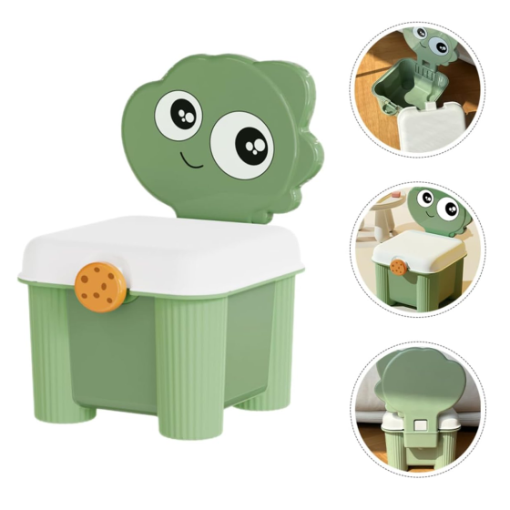 Органайзер для хранения игрушек с крышкой, детский стул-органайзер для игрушек, 34,5×25×18см, зеленый цвет Каменец-Подольский