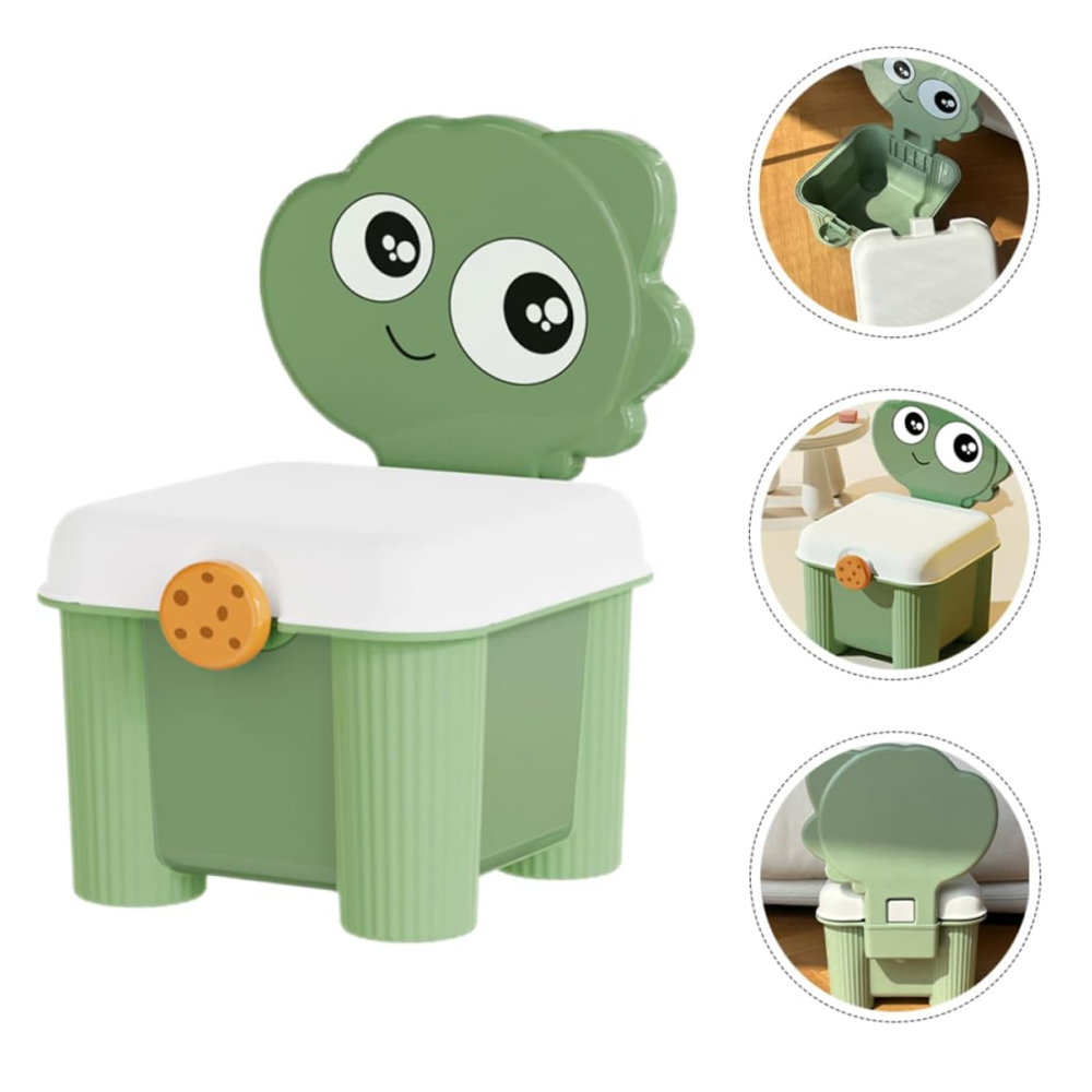 Органайзер для хранения игрушек с крышкой, детский стул-органайзер для игрушек, 34,5×25×18см, зеленый цвет Каменец-Подольский - изображение 2