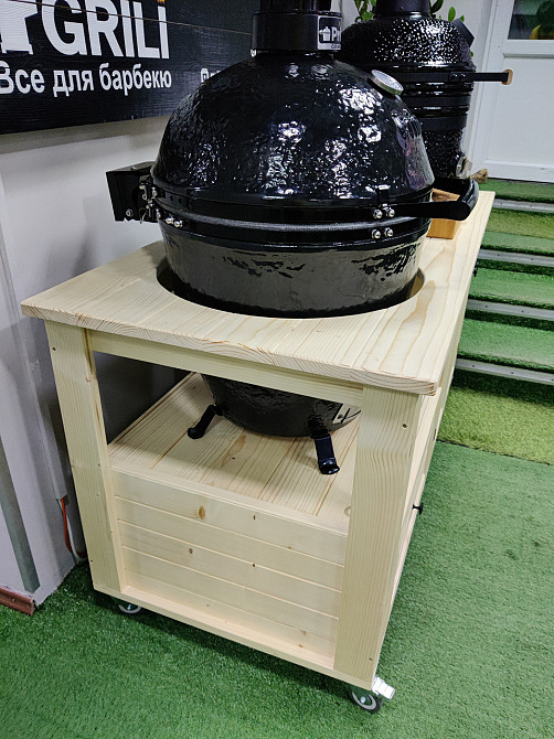 Стол для гриля Primo, Big Green Egg, Kamado Joe деревянный с нишами GRILLI 009694 Код: 009694 Ровно - изображение 2