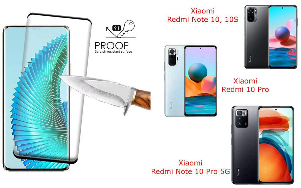 Захисне скло HyperGlass Pro для Xiaomi Redmi Note 10, 10S, 10 Pro, 10 Pro 5G – максимальна чутливість та захист Київ - фото 1