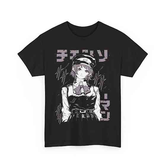 Футболка для хлопчика з аніме принтом Людина-бензопила оверсайз (зріст від 165 до 180) Чорний AnimeJ0239m Дніпро