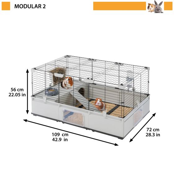 Модульна клітка для кроликів і морських свинок Ferplast Modular 2 (Ферпласт Модулар 2) Запоріжжя