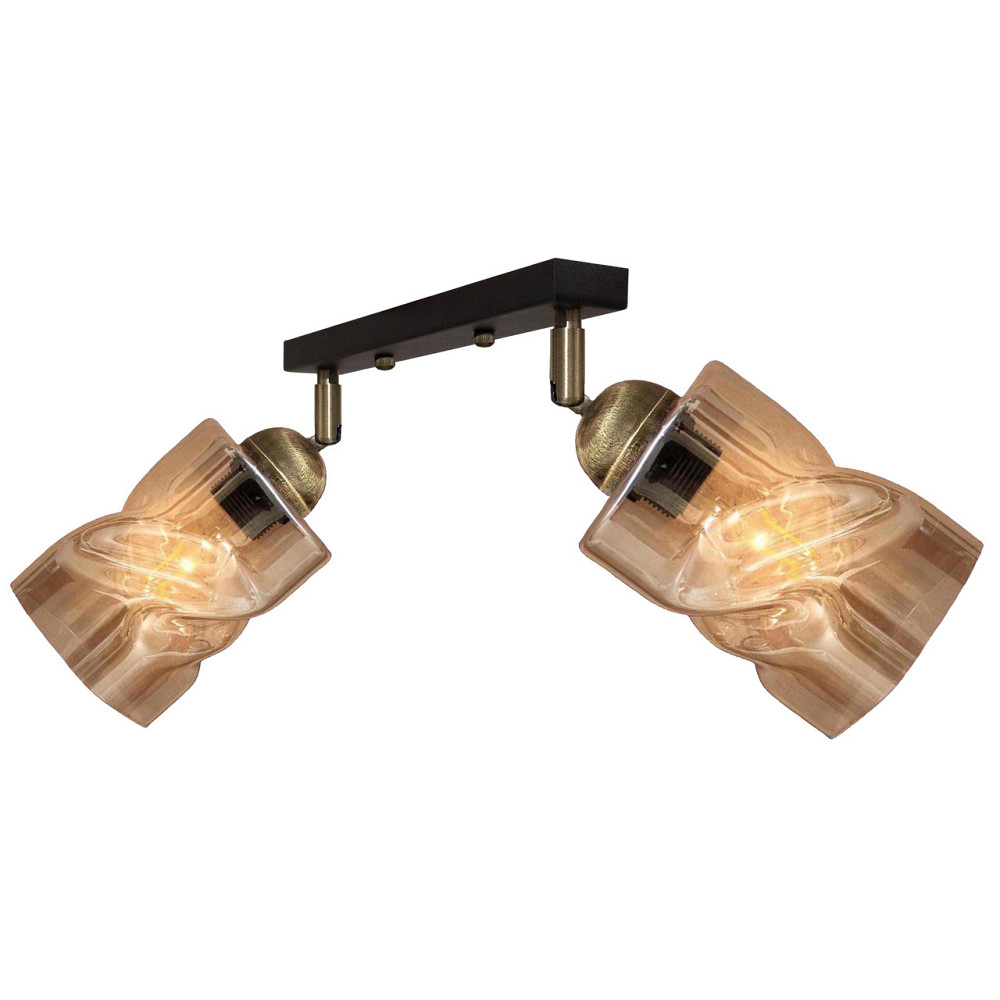 Светильник потолочный MSK Electric Tornado поворотный под две лампы PL 202415-2 BK Одесса - изображение 1