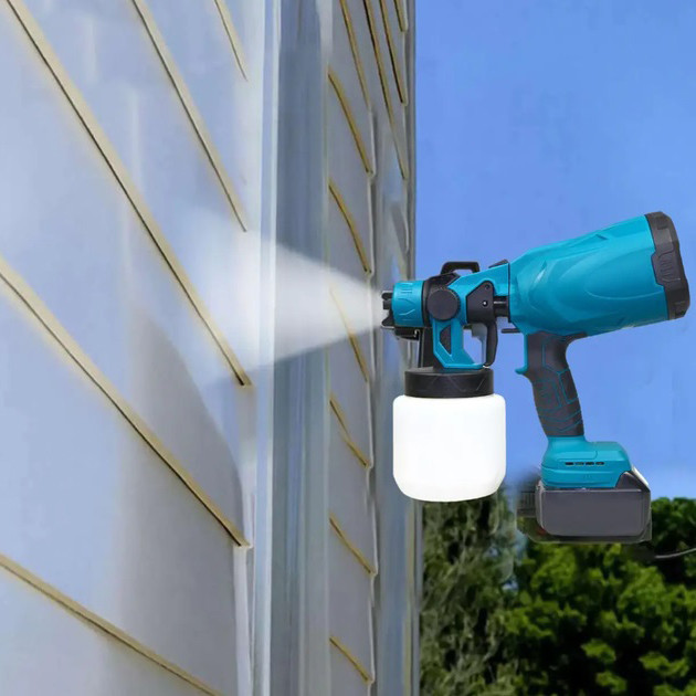 Акумуляторний електричний фарбопульт Krafftec 48V/2Ah, 600 W, 800 мл, Фарборозпилювач WM-677 фарби пулемет Київ - фото 3