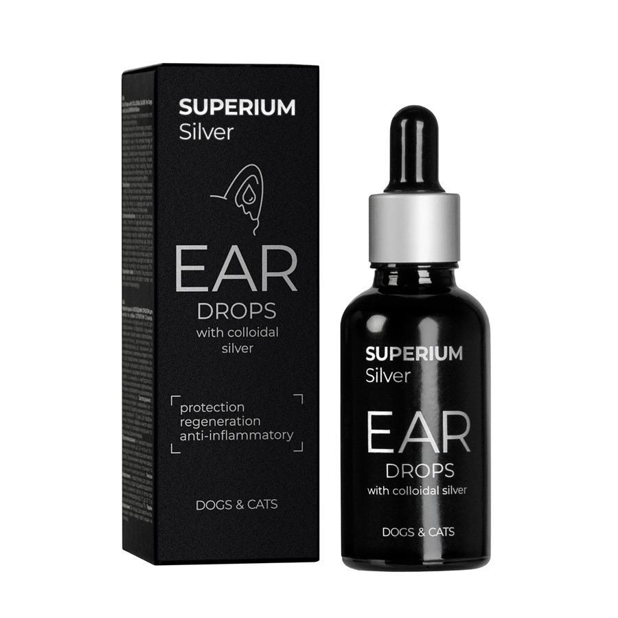 СУПЕРІУМ Сільвер краплі вушні з колоїдним сріблом для котів та собак, 30 мл Коломия - фото 1