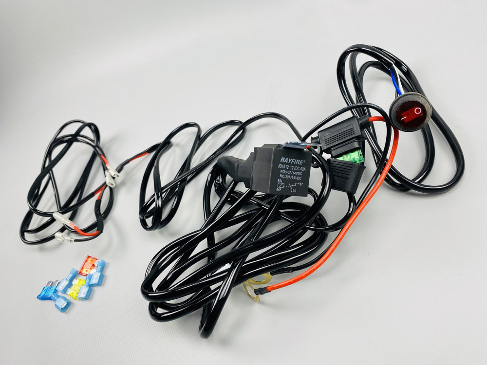Проводка для будь-яких led фар і led bar в зборі 0-30A 3 м кабель перемикач/реле запобіжники Мукачево - фото 4