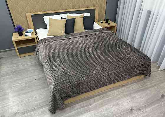 Плед-покривало Кубик 200х220 см (+-10см) Темно-сірий (87-227) Київ