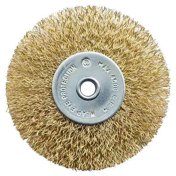 Набір дротяних щіток 5шт Ø25; 38; 50; 65; 75мм хвостовик Ø6мм (латунированная) GRAD (9029025) Рівне