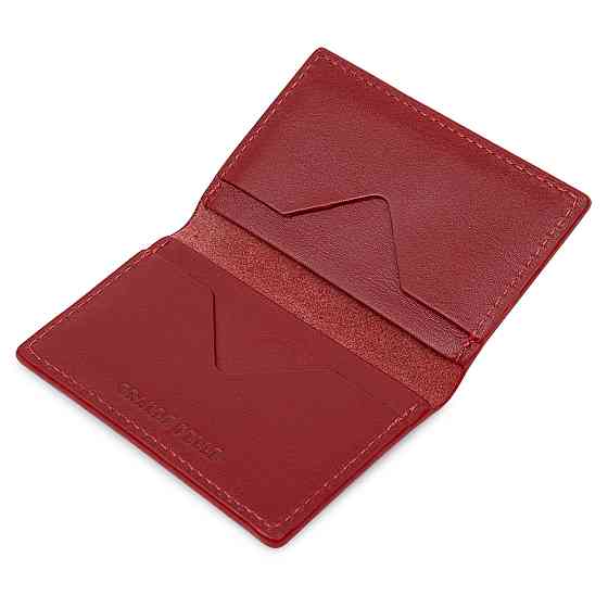 Шкіряна жіноча візитниця GRANDE PELLE 11532 Червоний Київ