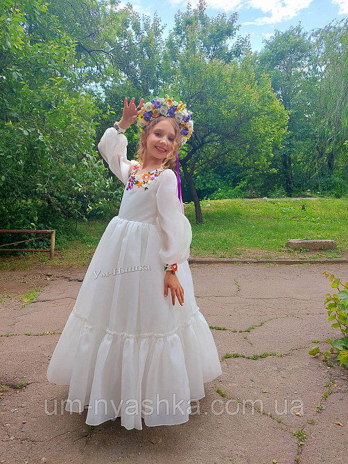 Віночок ободок з квітами "Сценічний зі стрічками" Кривий Ріг - фото 5