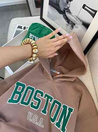 Жіноча тепла стильна худі оверсайз з капюшоном трьохнитка на флісі Одеса