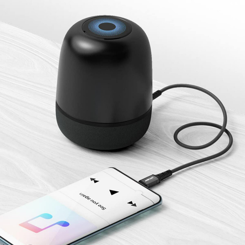 Кабель ACEFAST C1-08 USB-C to 3.5mm aluminum alloy audio cable Black Київ - фото 4