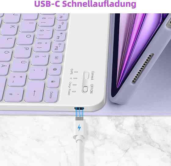 Защитный чехол-клавиатура для iPad Air 13 Inch M2 / iPad Air 2024 / iPad Pro 12,9 дюймов (6-го, 5-го, 4-го, 3-го поколения) Днепр