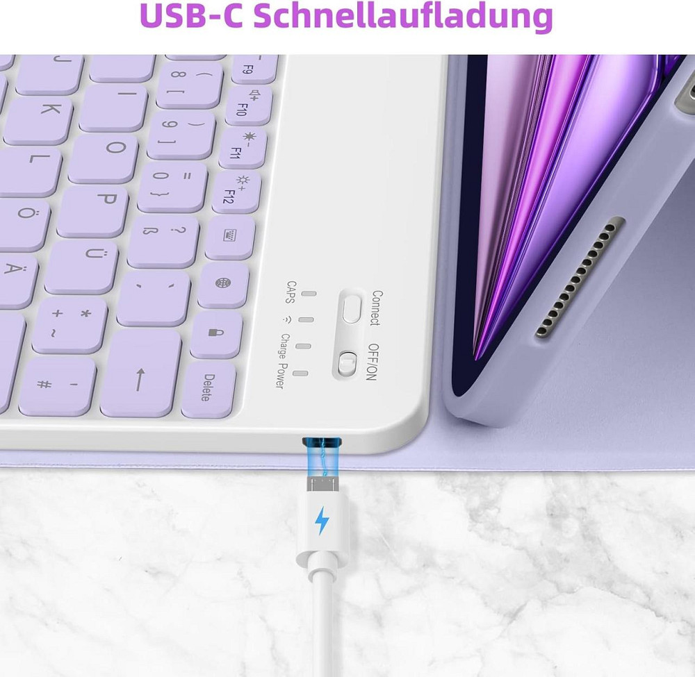 Защитный чехол-клавиатура для iPad Air 13 Inch M2 / iPad Air 2024 / iPad Pro 12,9 дюймов (6-го, 5-го, 4-го, 3-го поколения) Днепр - изображение 5