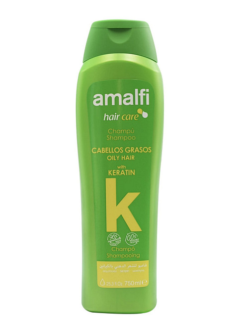 Шампунь для жирных волос с кератином 750 мл Amalfi Виноградов - изображение 1